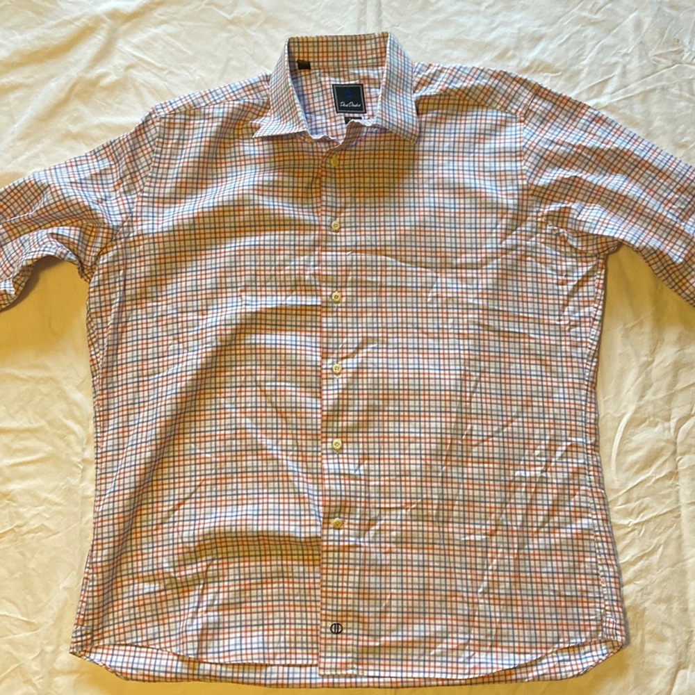 David Donahue trim dress shirt 17 1/2 34/35